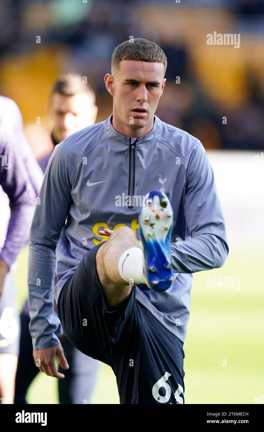 Wolverhampton, England, 11. November 2023. Alfie Dorrington aus Tottenham während des Premier League-Spiels in Molineux, Wolverhampton. Der Bildnachweis sollte lauten: Andrew Yates / Sportimage Credit: Sportimage Ltd/Alamy Live News Stockfoto