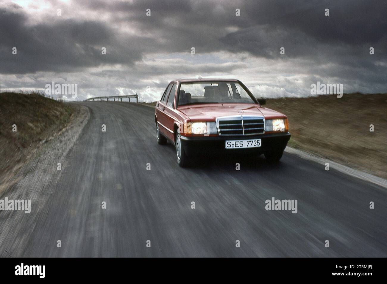 1982 Mercedes-Benz 190E in Spanien Stockfoto