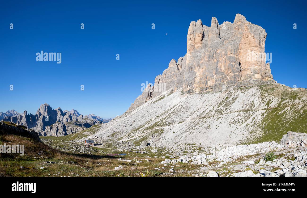 Tre Cime di Lavaredo, Dolomiten, Italien Stockfoto