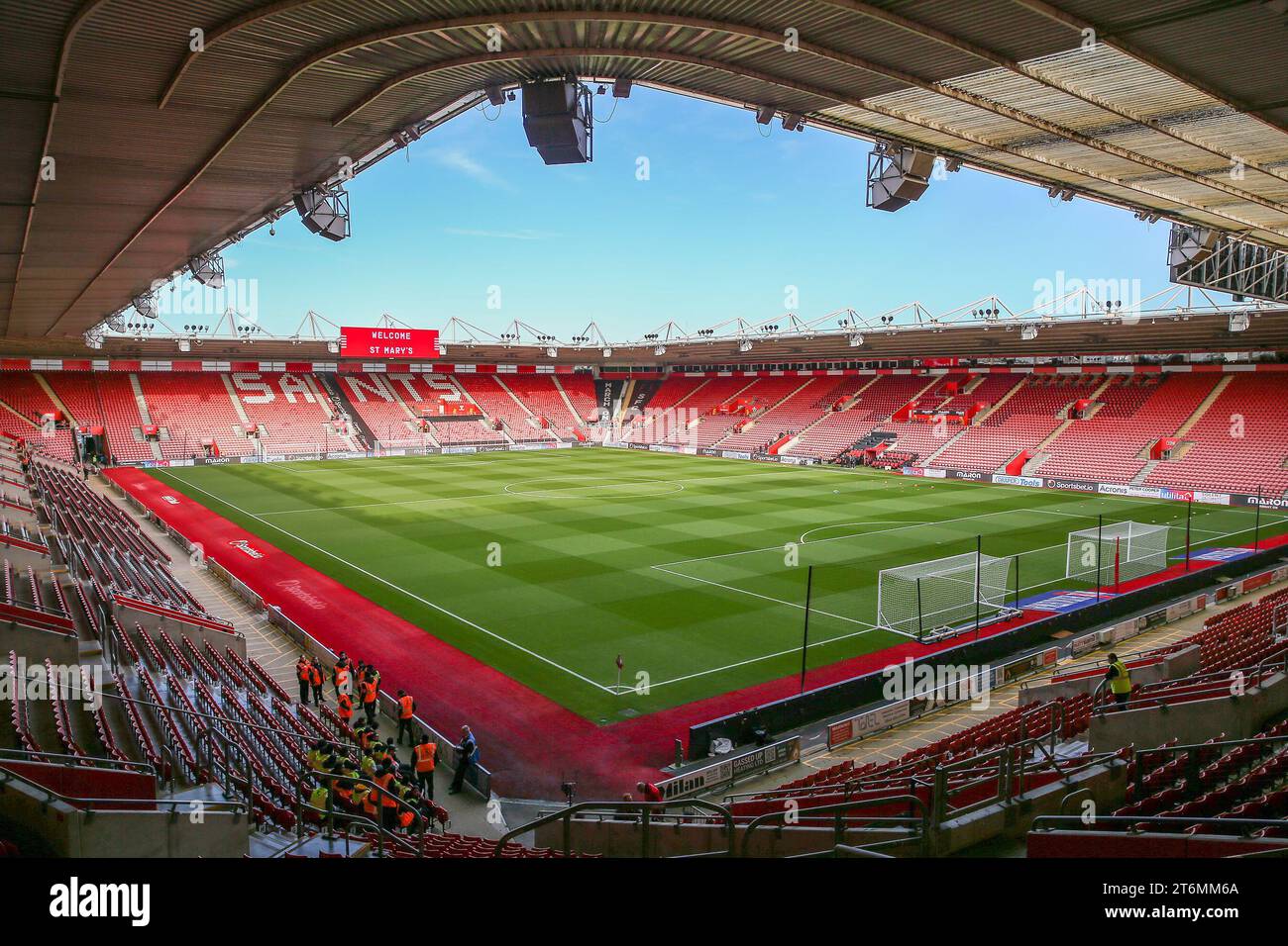 Blick auf das Innere des Stadions während des Spiels Southampton FC gegen West Bromwich Albion FC SKY BET EFL Championship im St.Mary's Stadium, Southampton, England, Großbritannien am 11. November 2023 Stockfoto