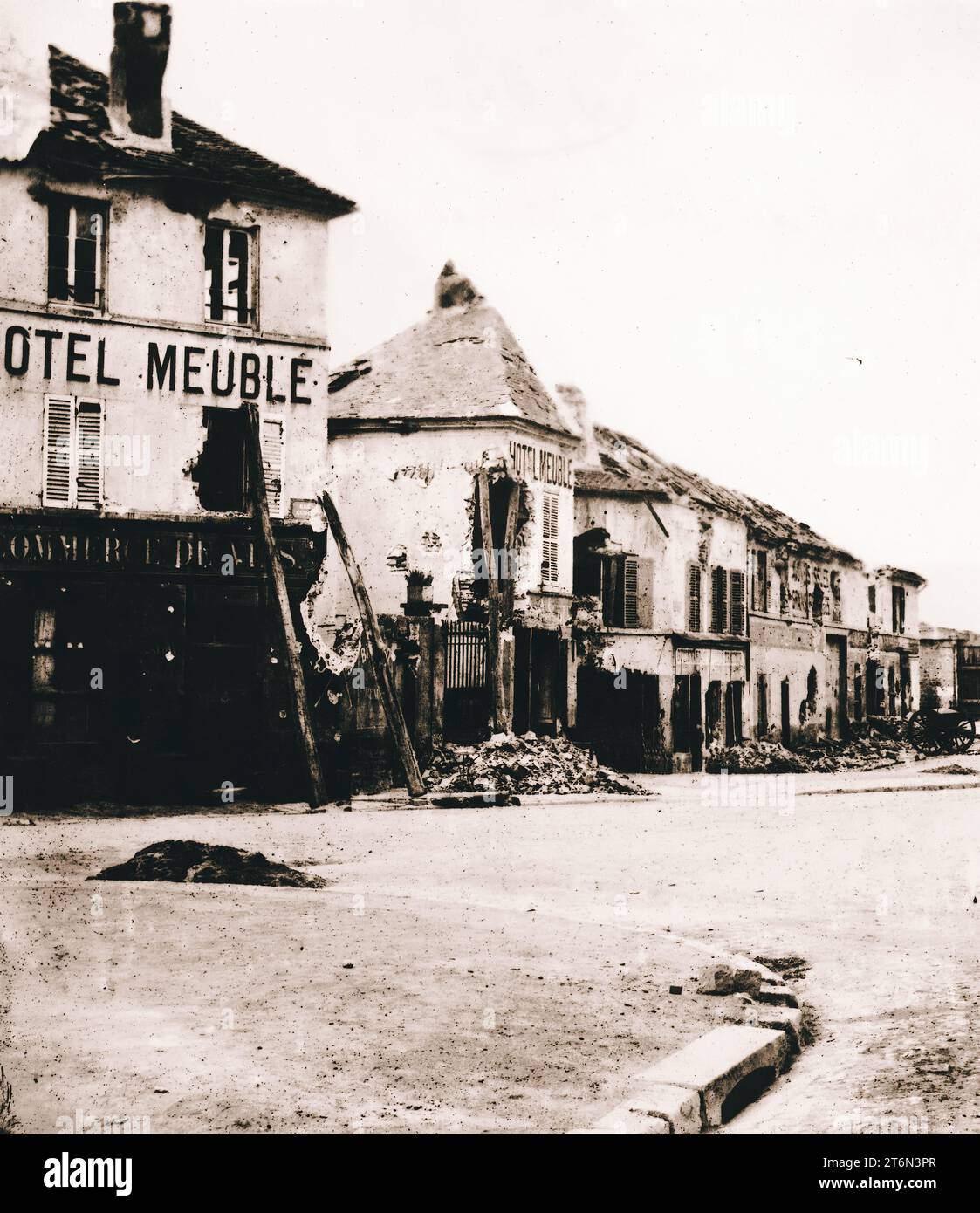 Kommune Paris. Point du Jour - Route de Versailles. Die Belagerung und die Kommune von Paris (1870-1871) Stockfoto