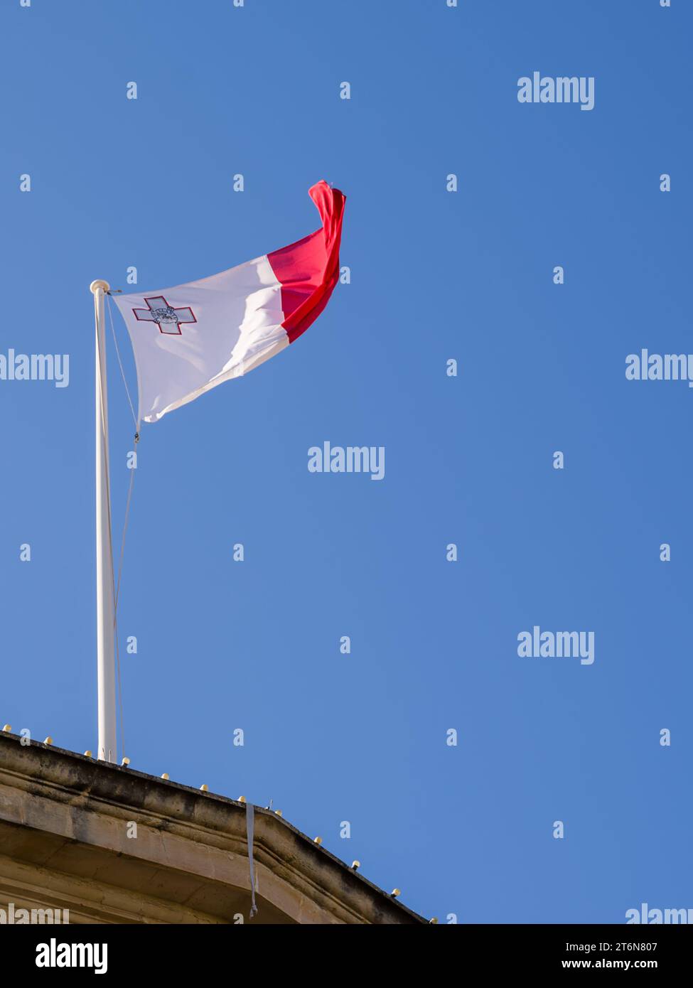 Flagge der Republik Malta Stockfoto