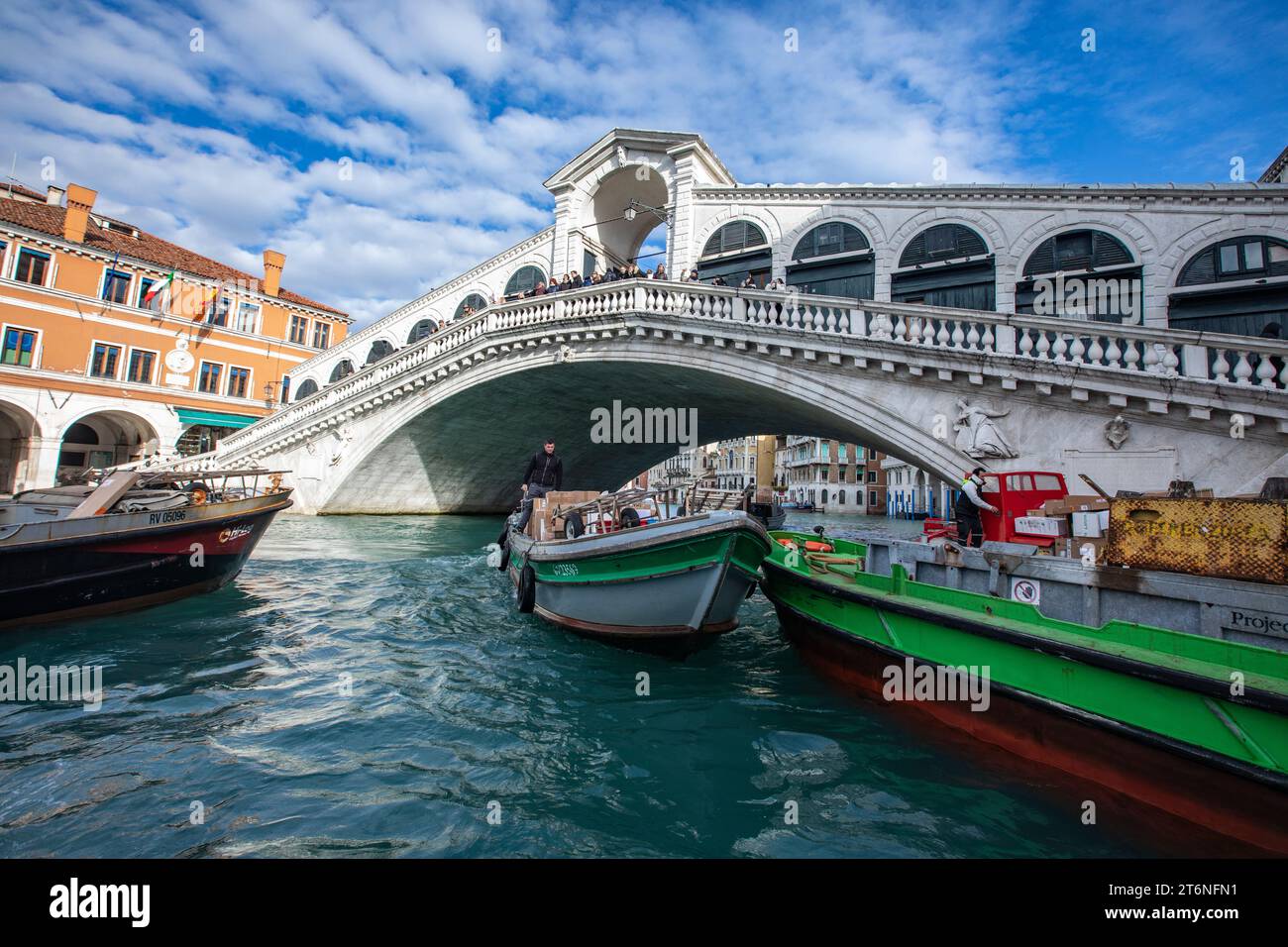 Venedig, Italien. Blick auf den Canal Grande. Stockfoto