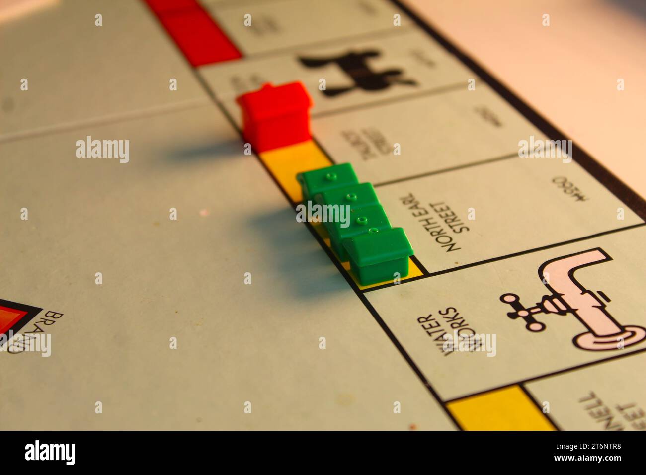 Ein Foto des Monopoly Brettspielbretts Dublin Edition. Stockfoto