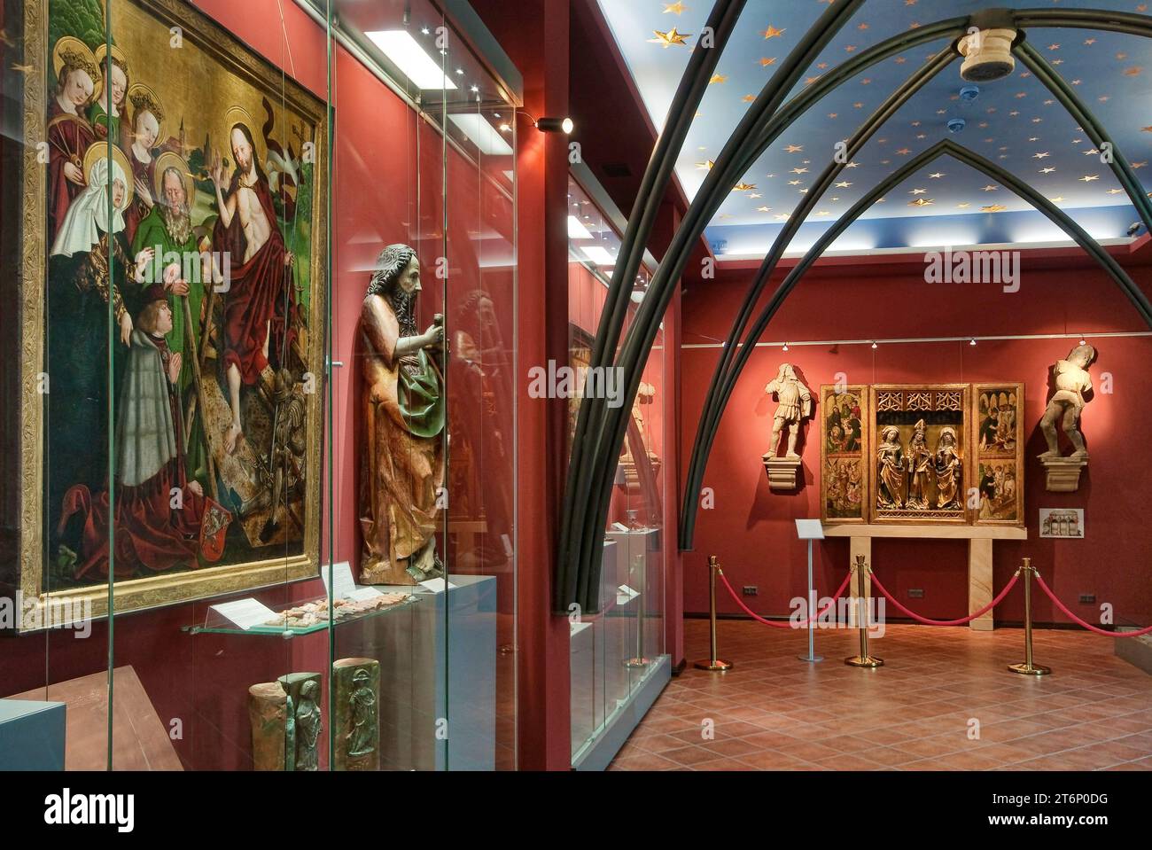 Das Mittelalter der Tschechischen Luxemburger Dynastie zeigt Ausstellungen, Stadtmuseum im ehemaligen Palast der Preußischen Könige (Spätgen-Palast) in Wrocław, Polen Stockfoto