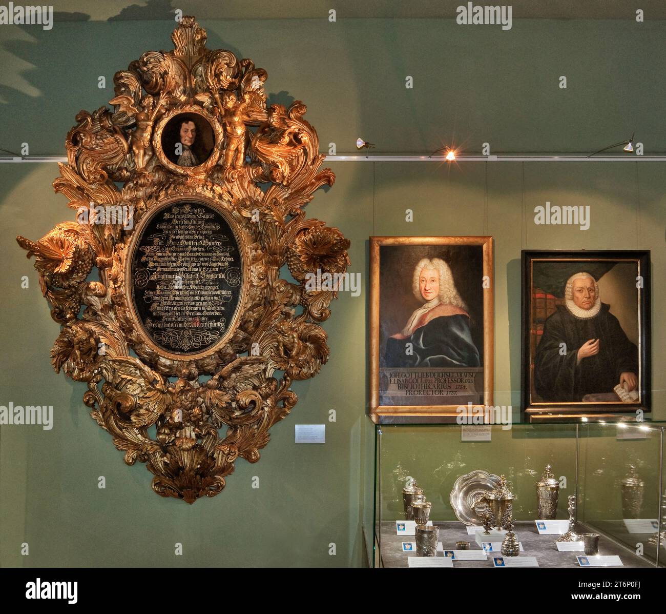 Kunstförderer und Sammler der Frühen Neuzeit (16. Bis 18. Jahrhundert), Stadtmuseum im ehemaligen Palast der Preußischen Könige in Wrocław, Polen Stockfoto