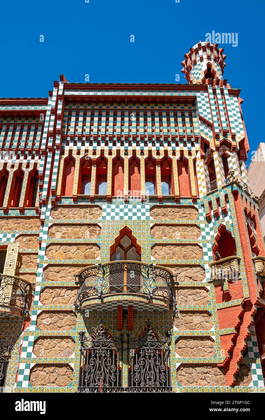 Casa Vicens Gaudí, Barcelona, Spanien Stockfoto