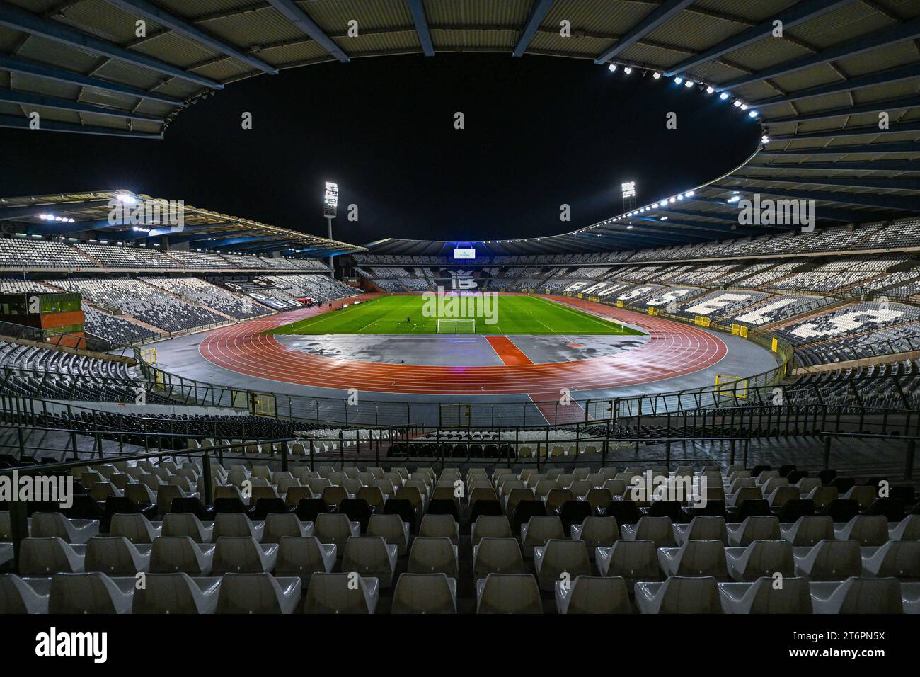 Koning Boudewijnstadion vor einem Fußballspiel zwischen RSCA Futures und KMSK Deinze am 12 . Spieltag der Challenger Pro League 2023-2024 am Samstag, den 11 . November 2023 in Brüssel , Belgien . FOTO SPORTPIX | Stijn Audooren Stockfoto