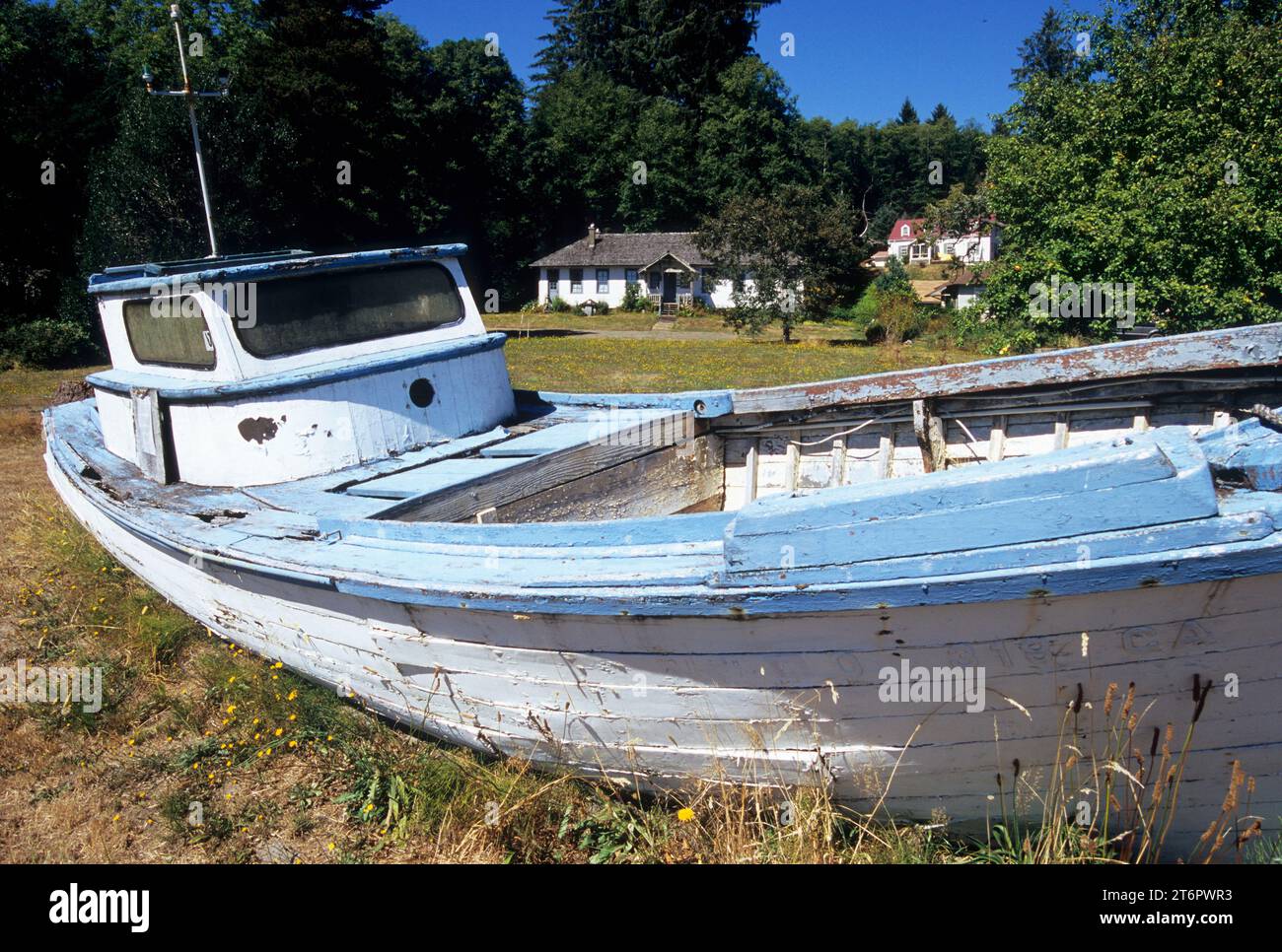 Kiemnet Boat, Knappton Cove Heritage Center, Washington Stockfoto