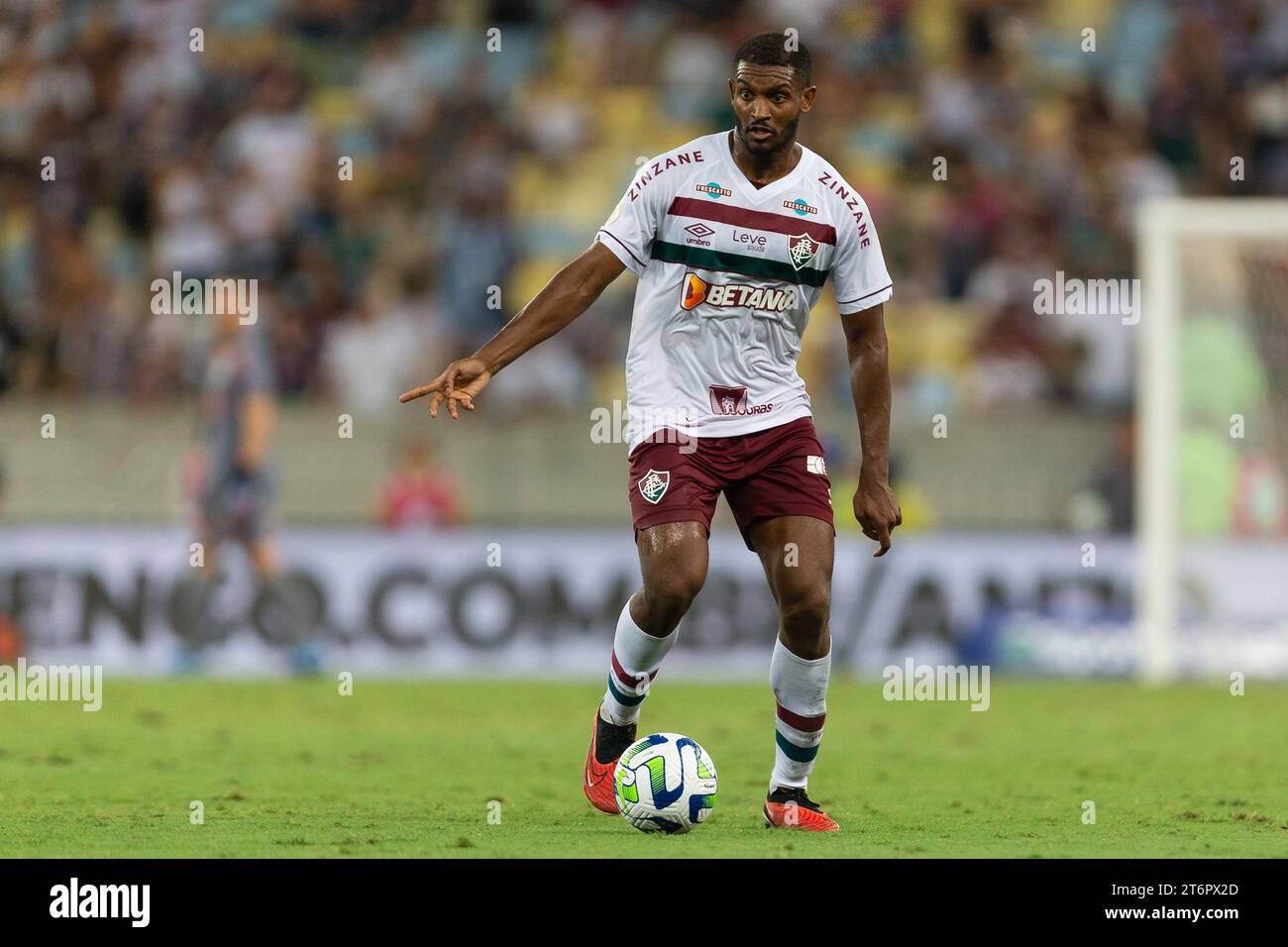 11. November 2023, Rio de Janeiro, Brasilien: MARLON von Flamengo feiert während des Spiels zwischen Flamengo und Fluminense im Rahmen der Brasileirao Serie A 2023 im Maracana Stadium am 11. November 2023 in Rio de Janeiro, Brasilien. (Kreditbild: © Ruano Carneiro/ZUMA Press Wire) NUR REDAKTIONELLE VERWENDUNG! Nicht für kommerzielle ZWECKE! Stockfoto