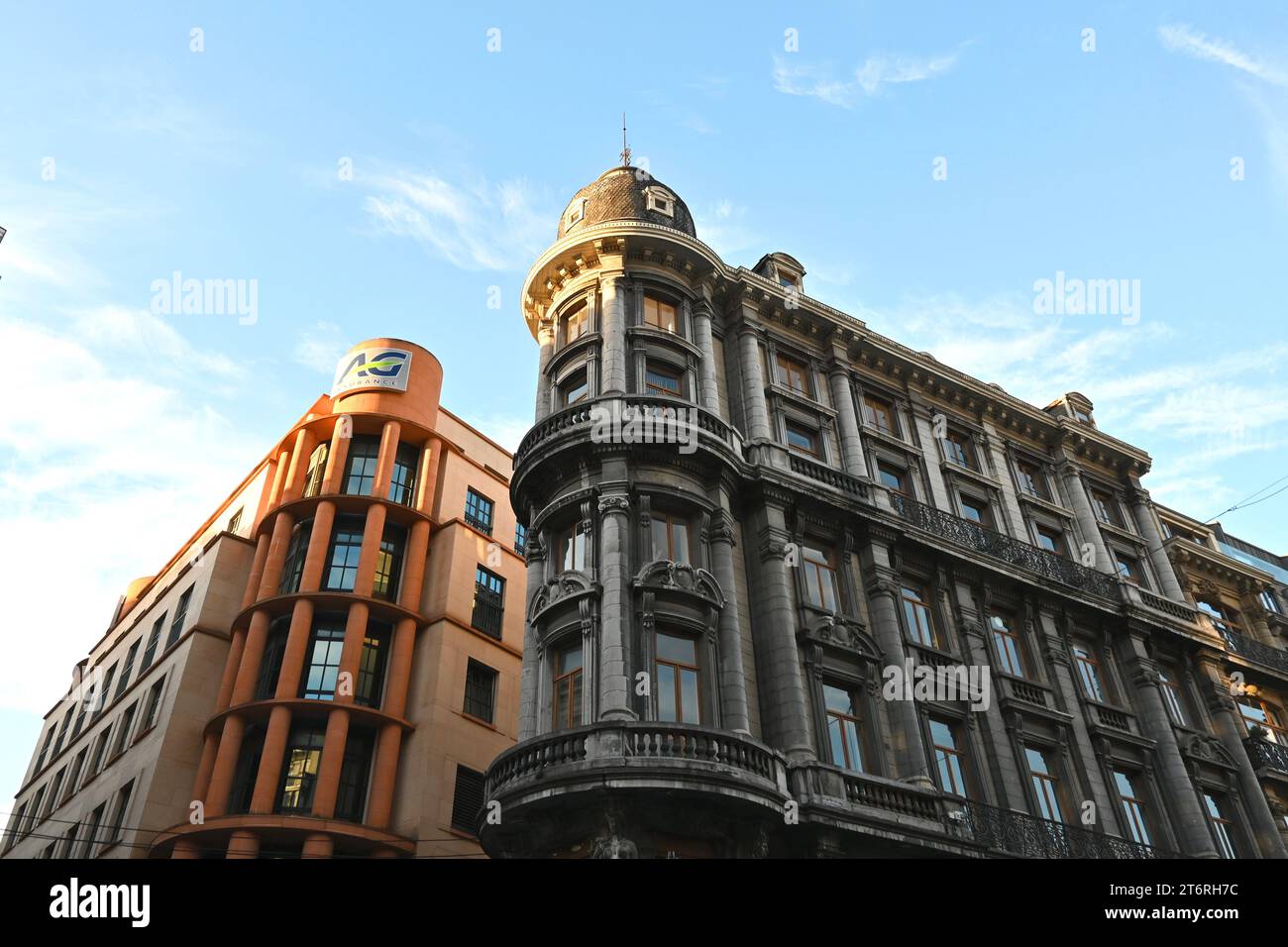 Boulevard Adolphe Max 28 und Rue de la Verlobte 4 – Brüssel Belgien – 24. Oktober 2023 Stockfoto