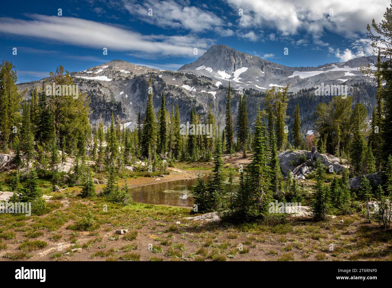 OR02715-00...OREGON - Eagle Cap Peak aus dem Sunshine Lake Gebiet der Eagle Cap Wilderness. Stockfoto