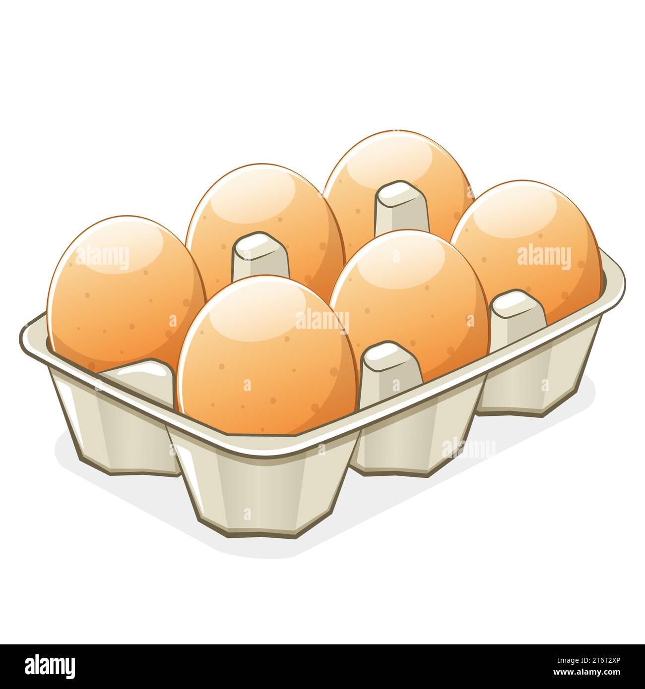 Illustration der Eierbox auf weißem Hintergrund Stock Vektor