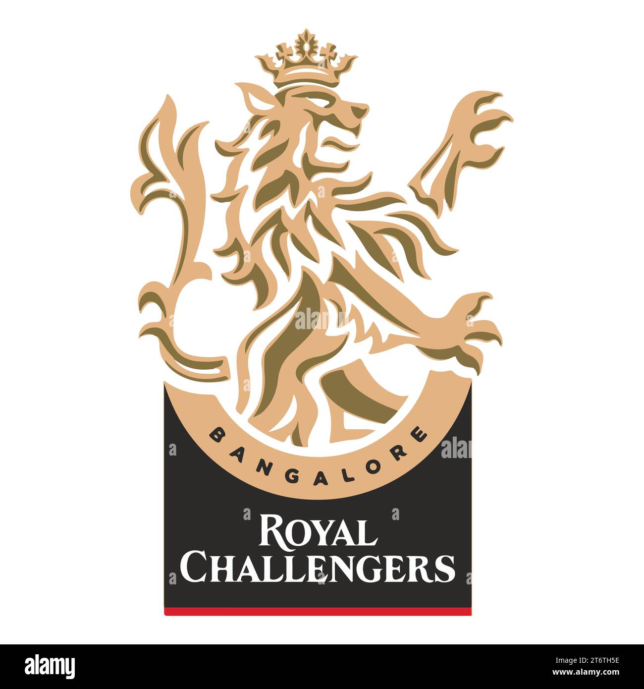 Royal Challengers Bangalore Logo indischer professioneller Cricket Club, Vektor-Illustration abstraktes bearbeitbares Bild Stock Vektor