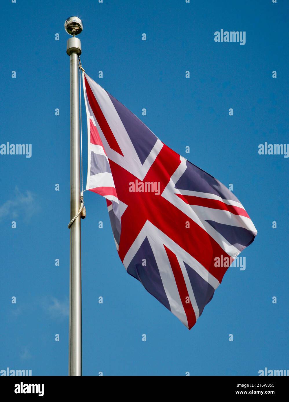 Die Unionsflagge fliegt hoch in Lancashire, Vereinigtes Königreich, Europa Stockfoto