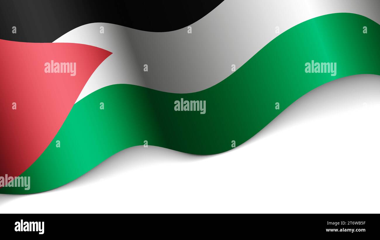Patriotischer Hintergrund mit palästinensischen Flaggenfarben. Perfektes Element für jeden Einsatz. Stock Vektor