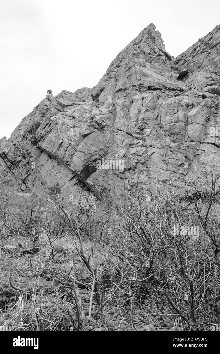 Die Berge in Boulder Colorado sind steil und aufregend zu erklimmen. Stockfoto