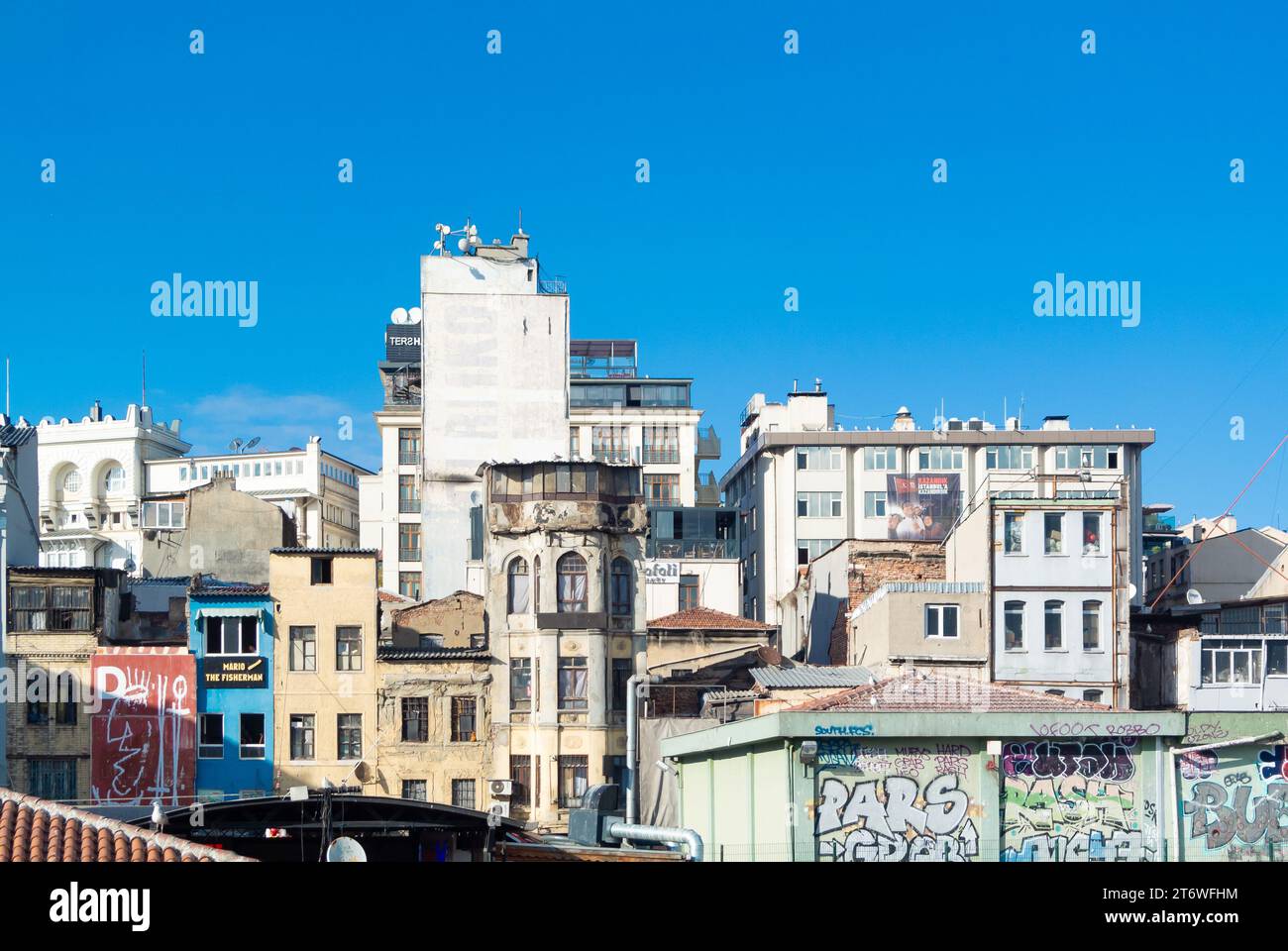 Istanbul, Türkei, Stadtbild von Karakoy in Istanbul, nur Editorial. Stockfoto