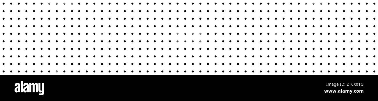 Gitter aus Punkten nahtloses Muster. Abstrakte leere weiße Schablone mit schwarzen Linien für Entwürfe und technische Konstruktion mit millimetervektormarkierungen Stock Vektor