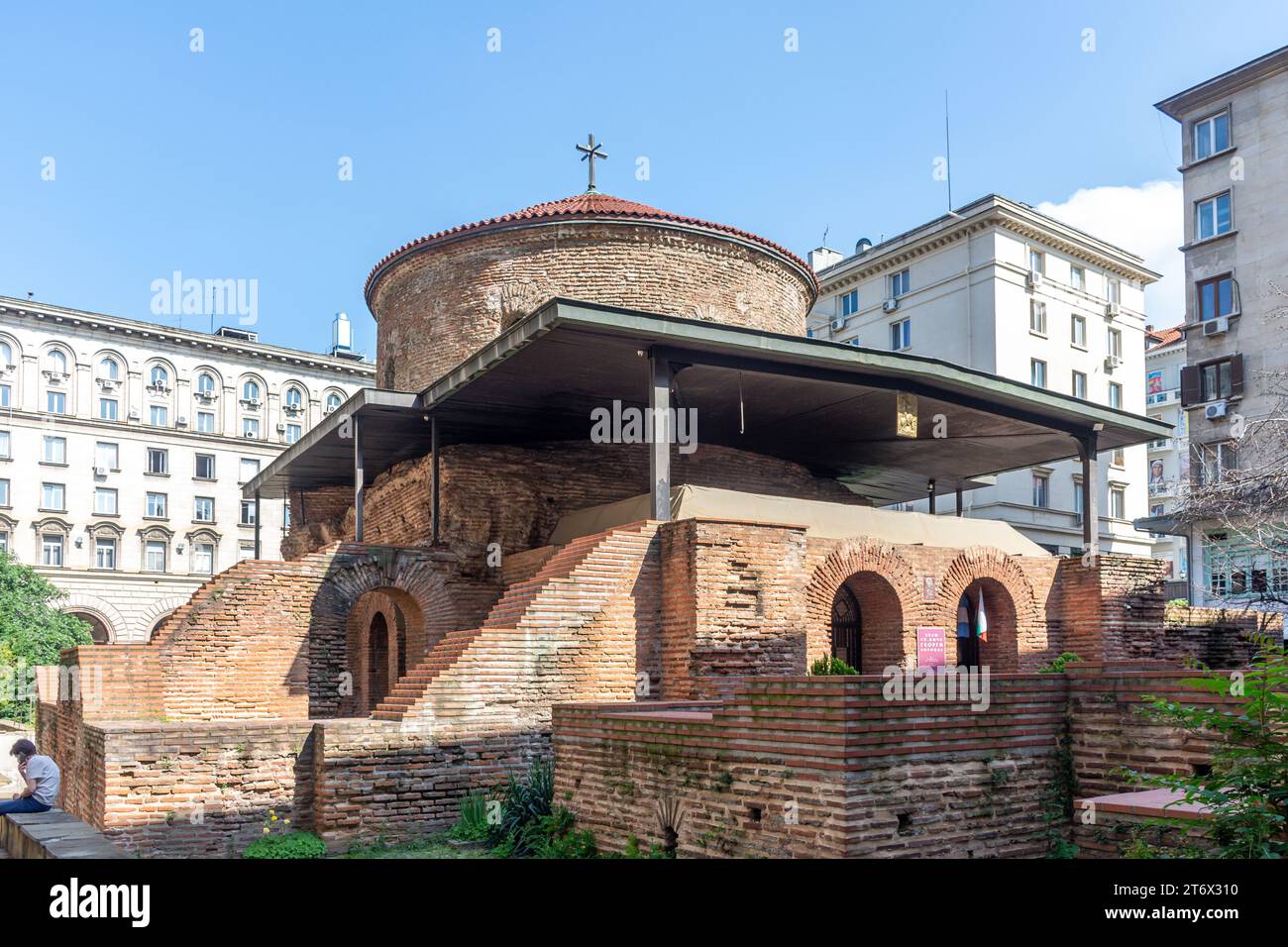 St. George Rotunda Kirche, Knyaz Alexander Dondukov Boulevard, Stadtzentrum, Sofia, Republik Bulgarien Stockfoto