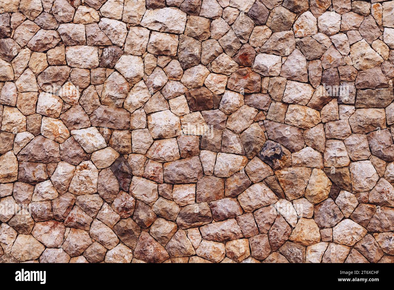 Alte Steinmauer Fassadenmuster als Hintergrund. Detail aus der Stadt Crikvenica in Kroatien. Stockfoto