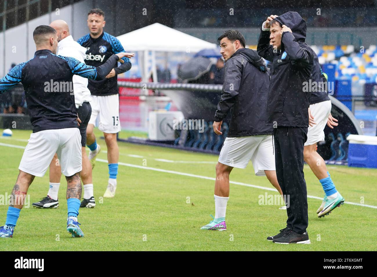 Neapel, Italien, 12. November 2023: Rudi Garcia Trainer des SSC Neapel während der Serie A Matche zwischen SSC Napoli und Empoli FC im Stadio Diego Maradona am 12. November 2023 in Neapel (Foto Mosca / SPP) Stockfoto