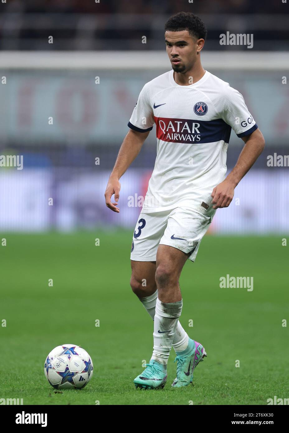 Mailand, Italien, 7. November 2023. Warren Zaire-Emery von PSG während des Spiels der UEFA Champions League in Giuseppe Meazza, Mailand. Der Bildnachweis sollte lauten: Jonathan Moscrop / Sportimage Stockfoto