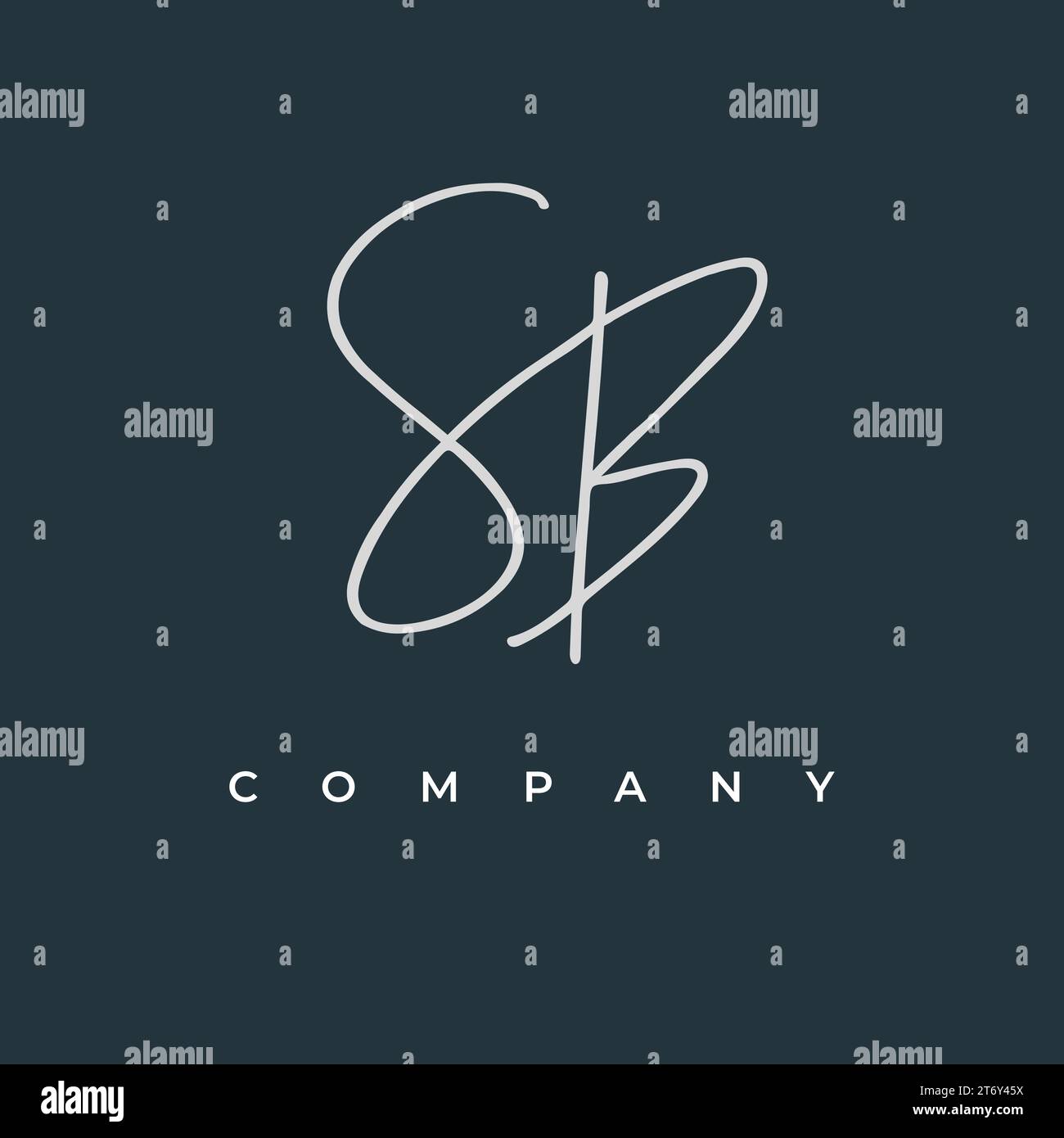 SB-Letter-Logo. Business Initialen Marke kreative Typografie. Abbildung des Materialvektors Stock Vektor