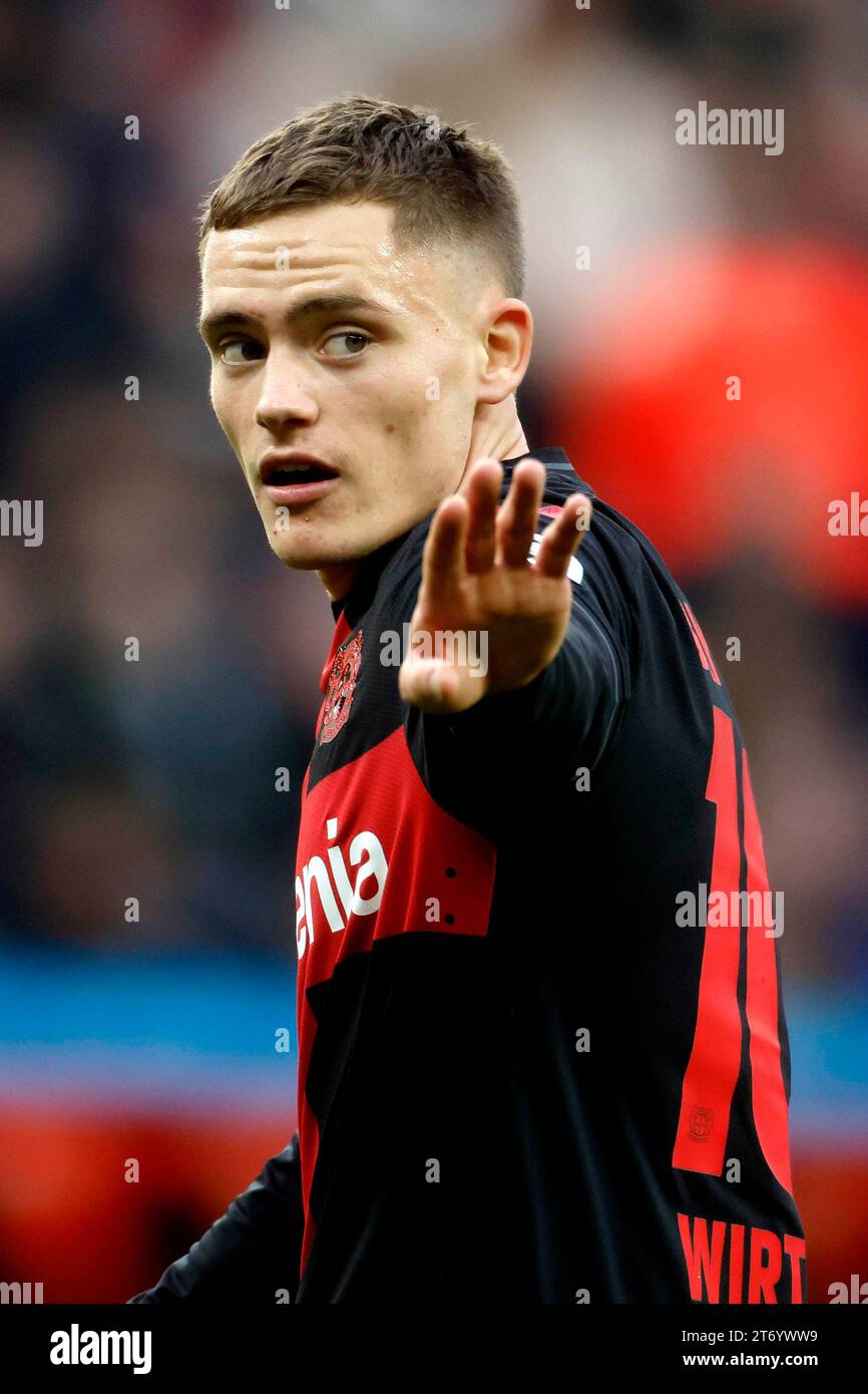 Leverkusen, Deutschland 1. Fussball-Bundesliga, 11. Spieltag, Spieltag 11 Bayer 04 Leverkusen : 1. FC Union Berlin 4-0 12. 11. 2023 in der Bay-Arena in Leverkusen Florian WIRTZ (LEV) Foto: Norbert Schmidt, Düsseldorf Stockfoto