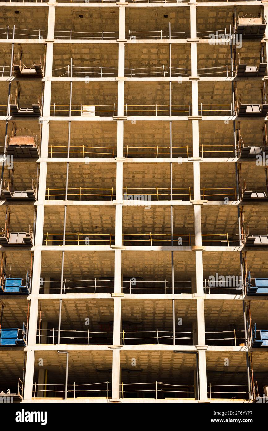 Nahaufnahme der Gebäudekonstruktion Stockfoto