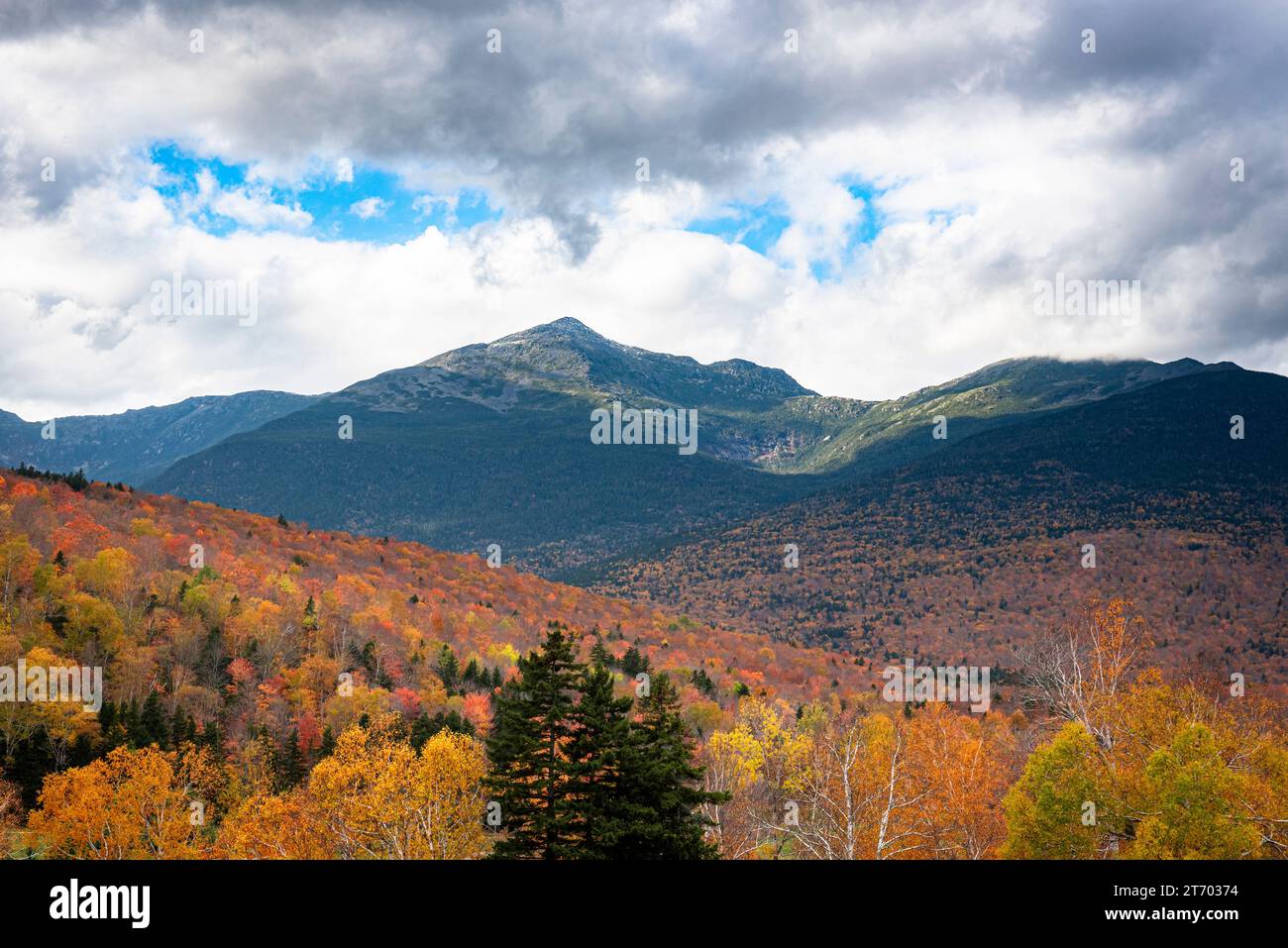 Mount Jefferson und Mount Adams in den White Mountains im Herbst Stockfoto