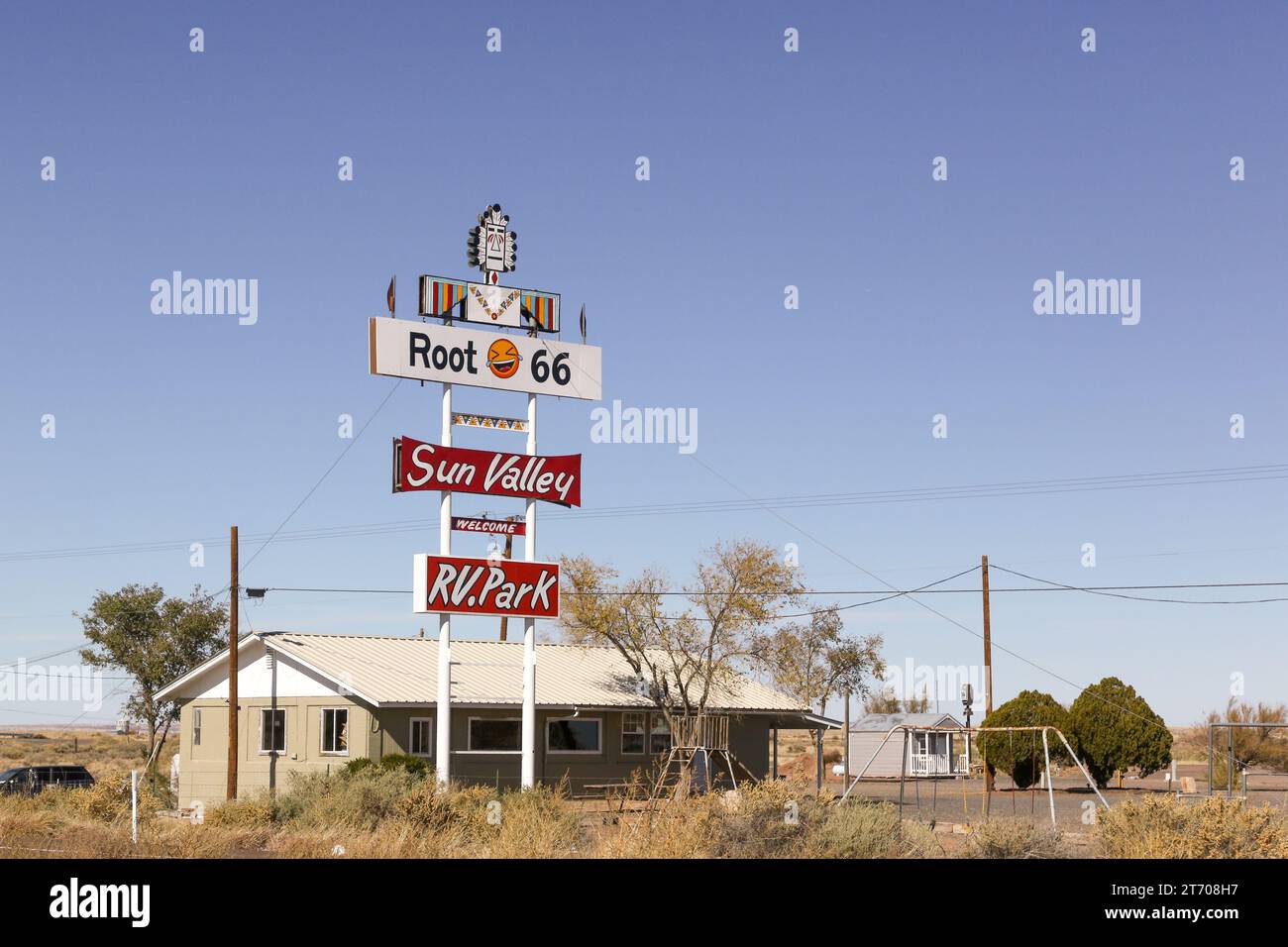 Auf der I-40, Arizona Stockfoto