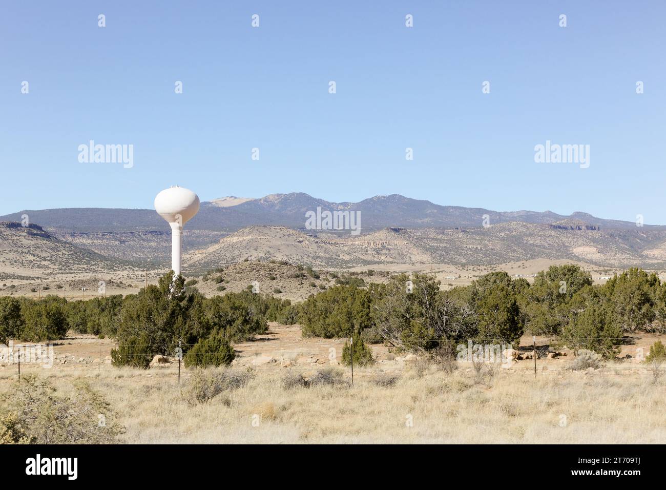 Entlang der I-40, New Mexico Stockfoto