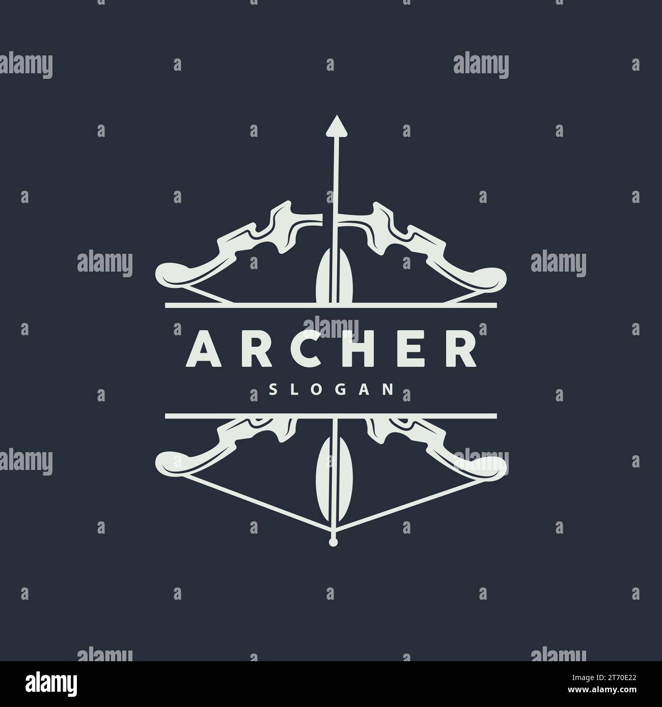 Archer Logo, Bogenschießen Pfeil Vektor, Elegantes Einfaches Minimalistisches Design, Symbol Symbol Illustration Vorlage Stock Vektor