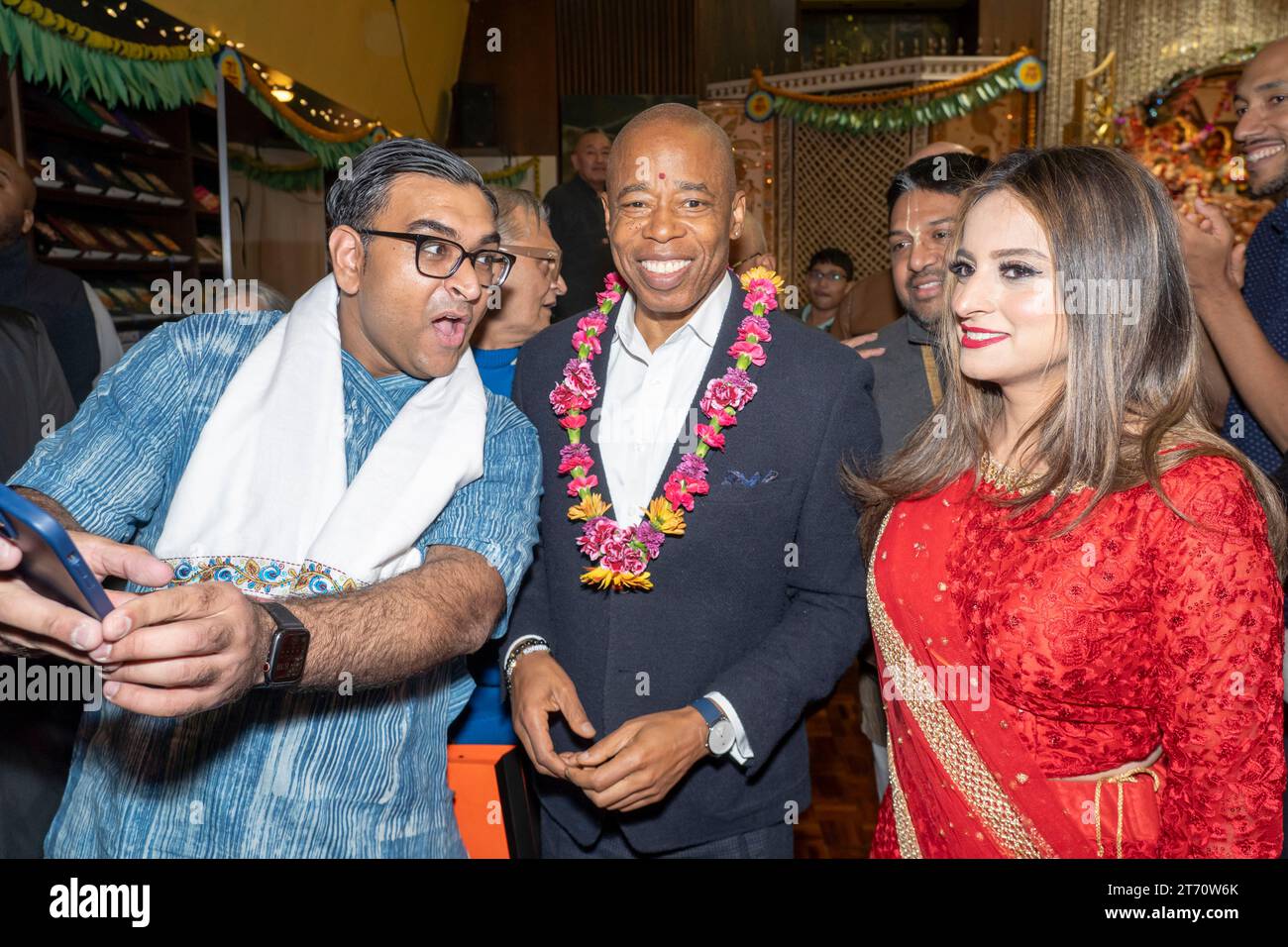 Ny Rep Rajkumar NEW YORK, NEW YORK – 12. NOVEMBER: Der Bürgermeister von New York, Eric ...