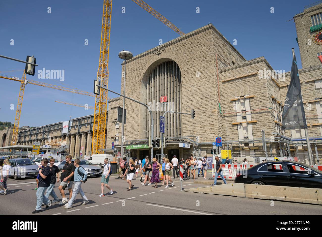 Bauarbeiten Bahnprojekt Stuttgart 21, Hauptbahnhof, Stuttgart, Baden-Württemberg, Deutschland Stockfoto