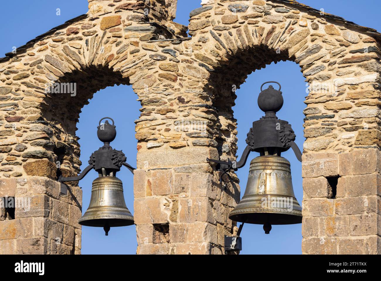 Kirche Saint-Fructueux in llo, Pyrenäen-Orientales, Frankreich Stockfoto