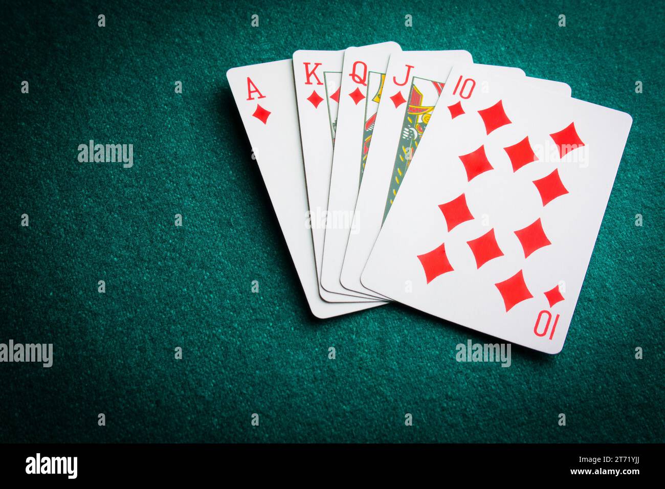 Details zu Poker Royal Flush; Details zu Poker Royal Flush Stockfoto