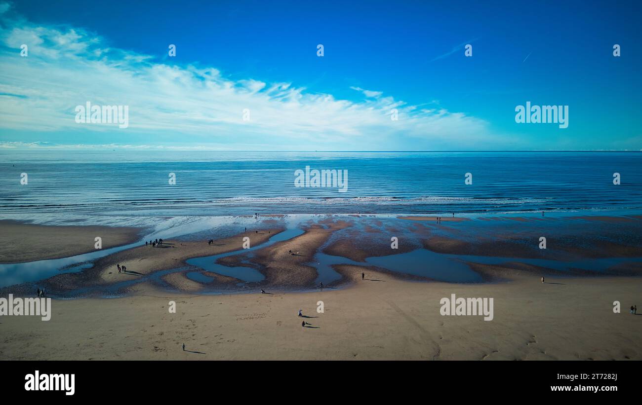 Luftbild der Stadt in Blackpool Stockfoto