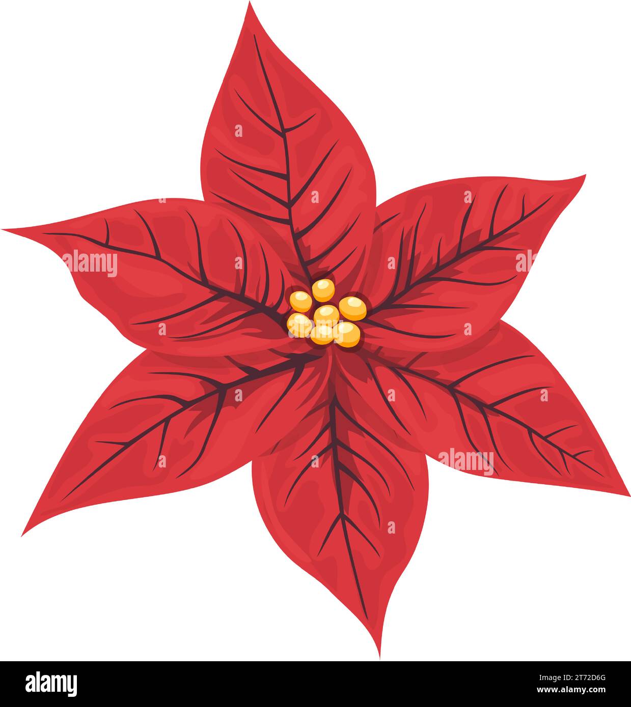 Weihnachtsstern oder Weihnachtsstern. Traditionelle Dekoration fr  Gruhintergrnde, Karten, Poster zu Weihnachten, Neujahr. Flacher Cartoon-Style.  Vektorillu Stock-Vektorgrafik - Alamy