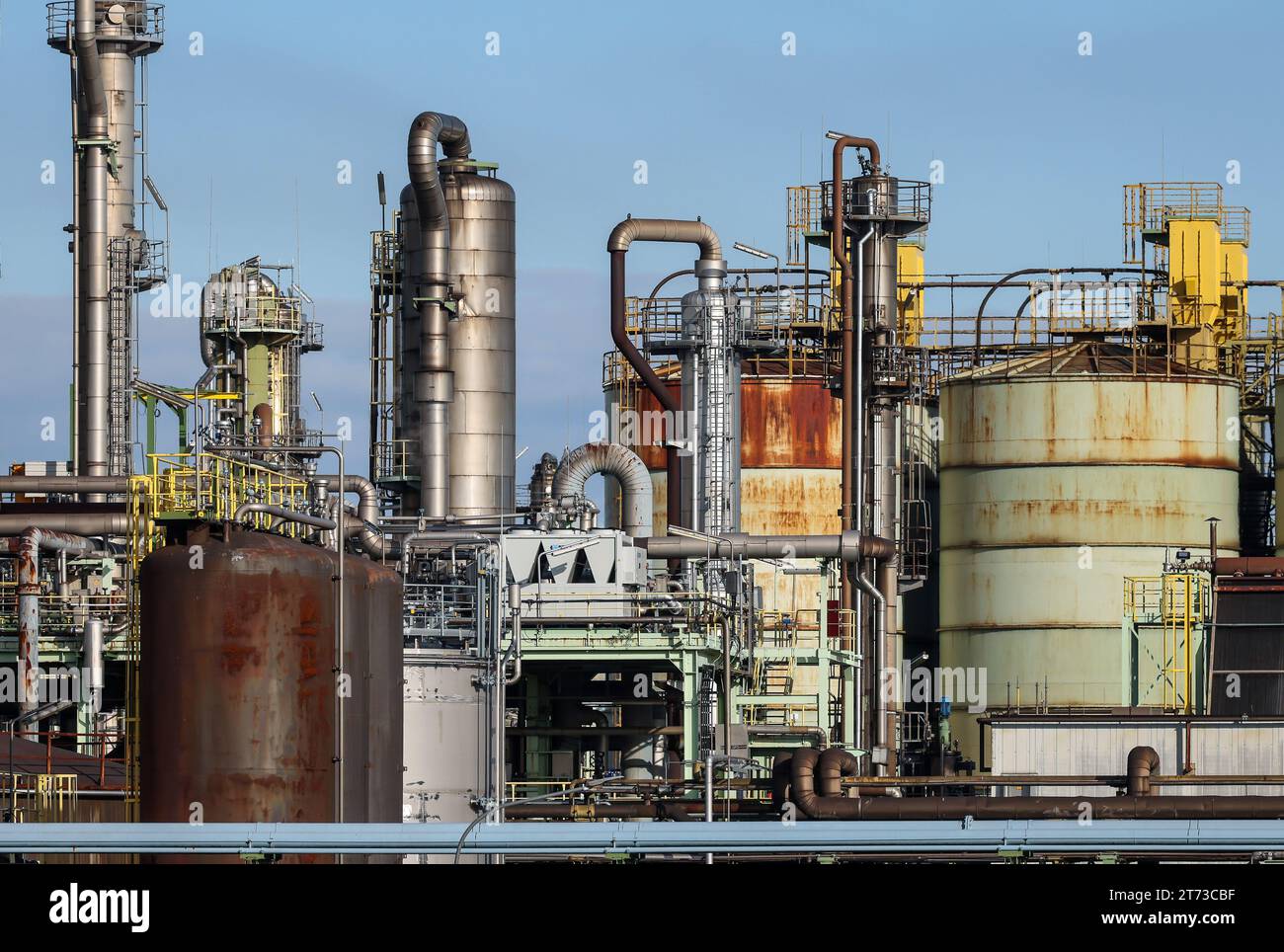 Oberhausen, Nordrhein-Westfalen, Deutschland - Industrieanlage im Chemiepark, OQ Chemicals Werk Ruhrchemie. OQ Chemicals (früher OXEA) ist ein Stockfoto