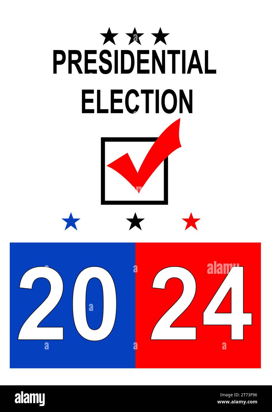 2024 US-Präsidentschaftswahlen-Banner Stockfoto