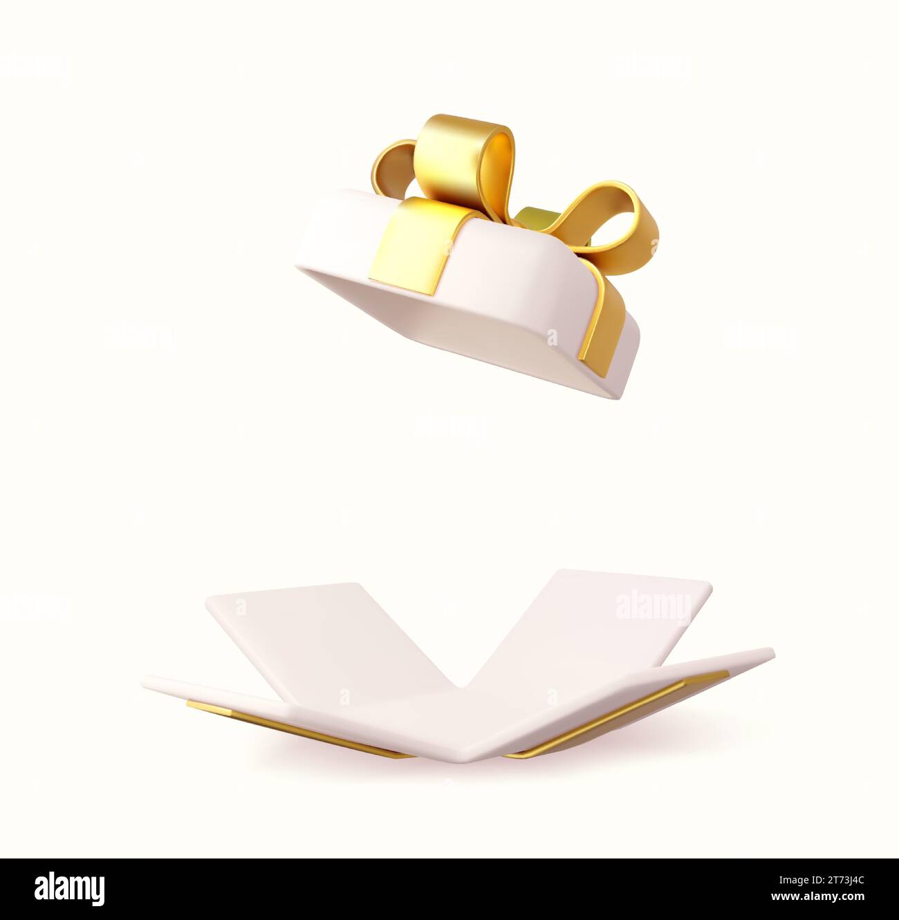 3D Geschenkschachtel öffnen. Stock Vektor