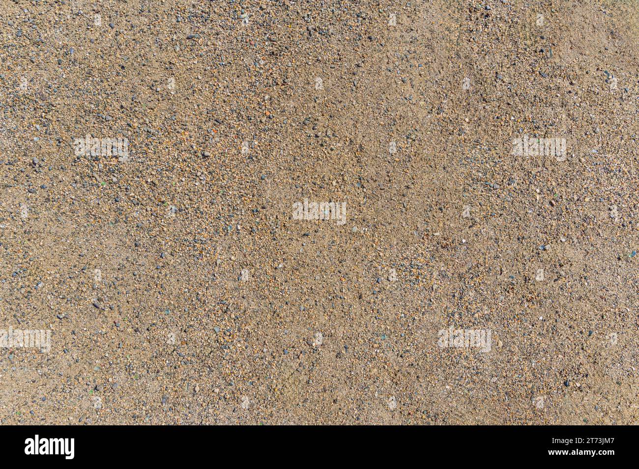 Sand Textur Naher Hintergrund, hellbraune Wüstendünen Oberfläche. Stockfoto