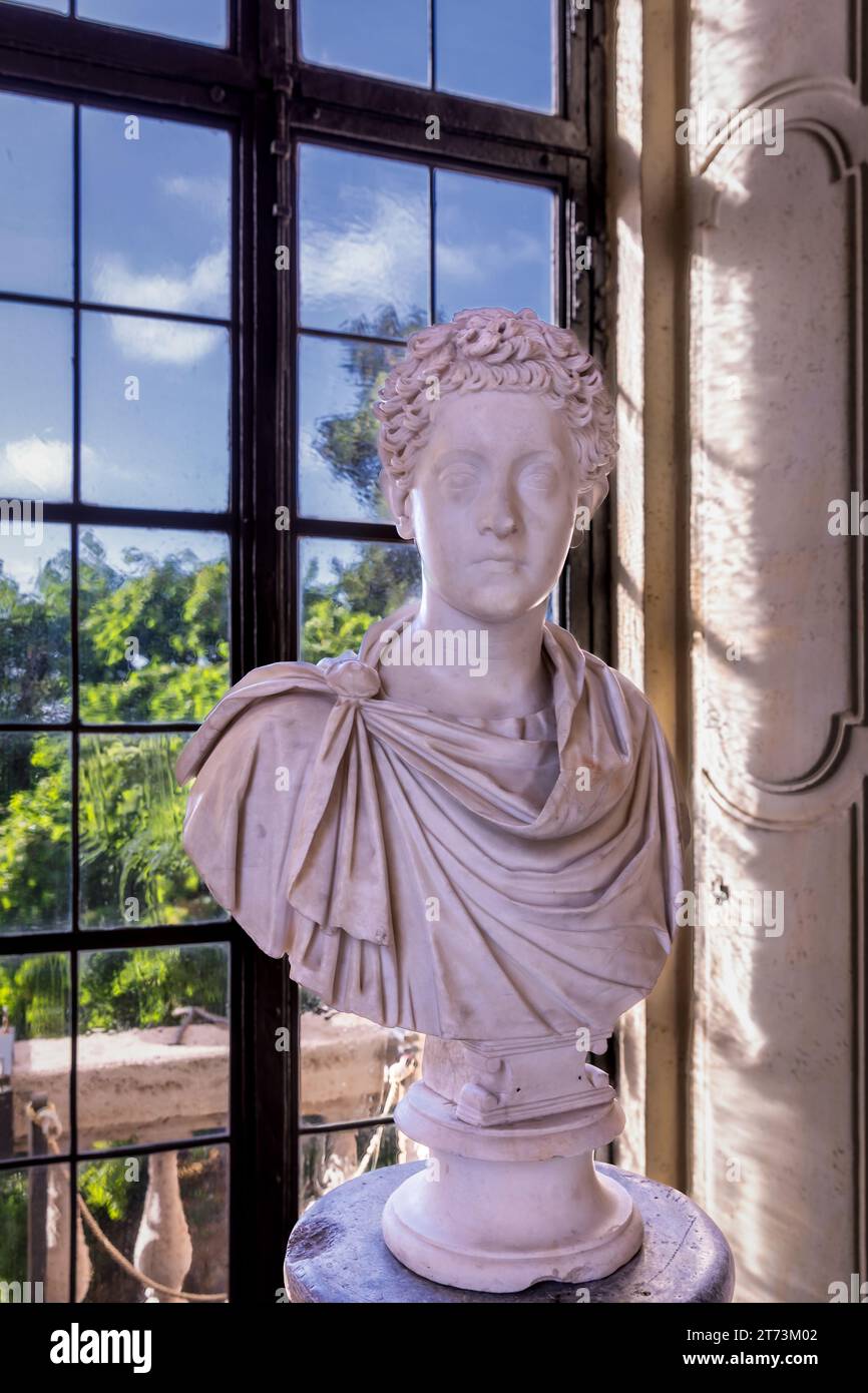 Römische Büste, Palazzo Nuovo, den Kapitolinischen Museen, Rom, Latium, Italien Stockfoto