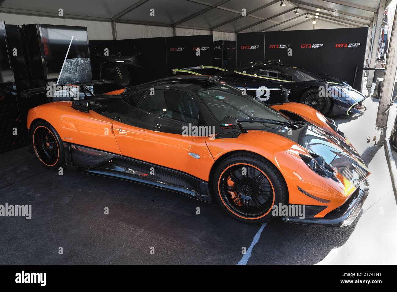 Pagani Huayra beim Festival of Speed (Festival de Velocidad) Motorrennen auf der Rennstrecke von Katalonien, Barcelona, Spanien am 30. September 2023 Stockfoto