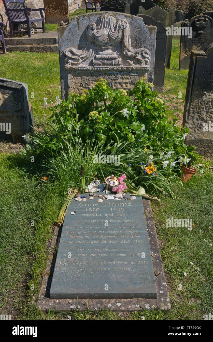 Grab von Anne Bronte - eine der Bronte-Schwestern Stockfoto