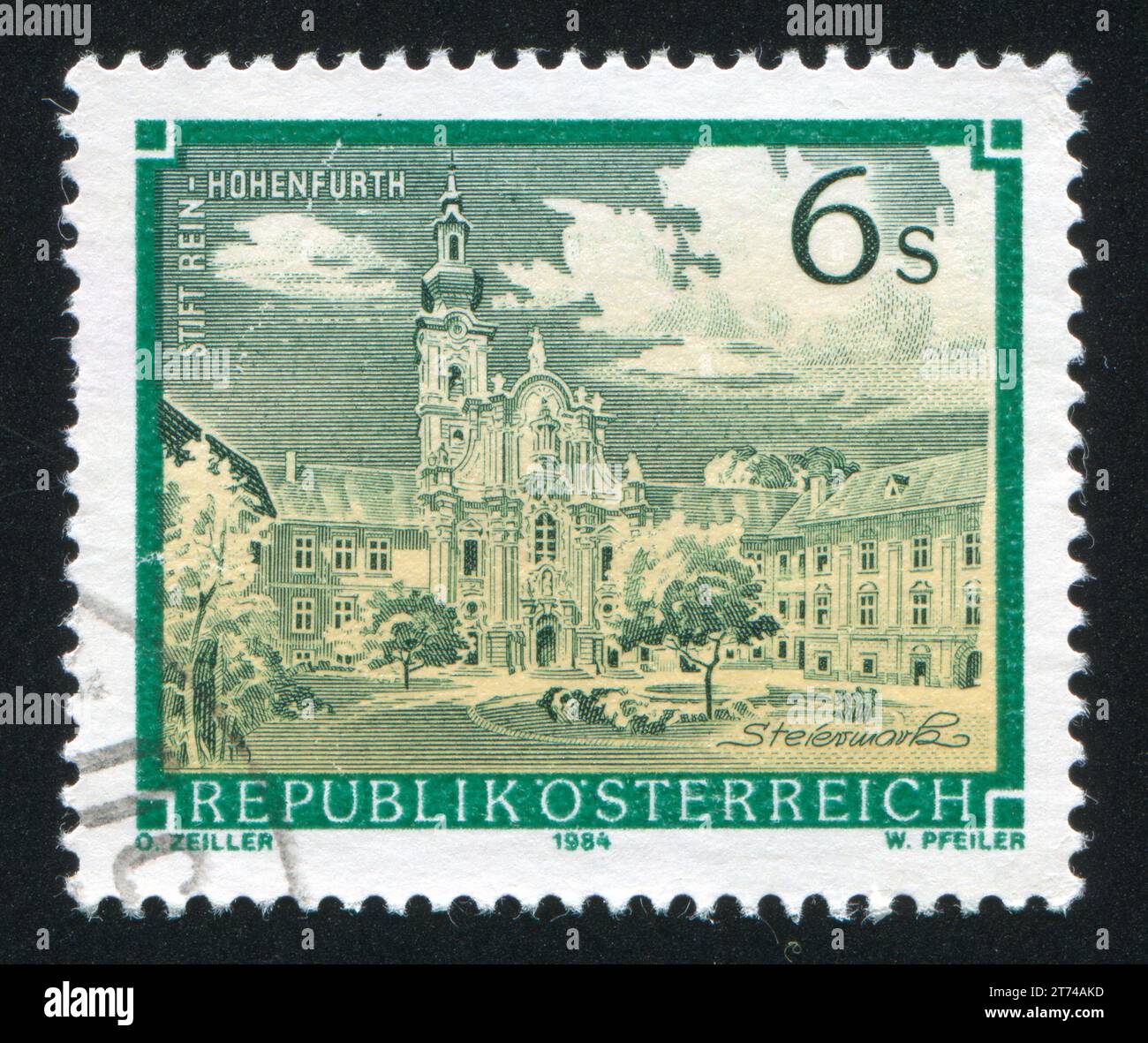ÖSTERREICH - UM 1984: Briefmarke gedruckt von Österreich, zeigt rein Hohenfurth, um 1984 Stockfoto