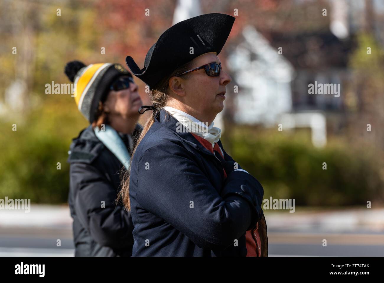 Die jährliche Zeremonie von Acton findet im Acton Center vor dem Rathaus statt. Stockfoto