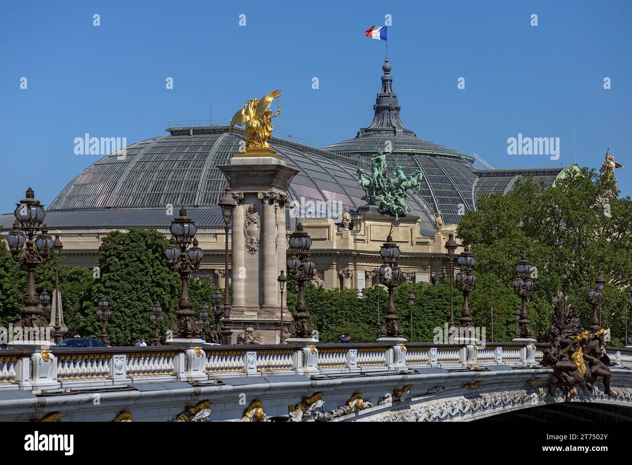 Paris Grand Palais und Pont Alexandre III, Paris, Frankreich Stockfoto